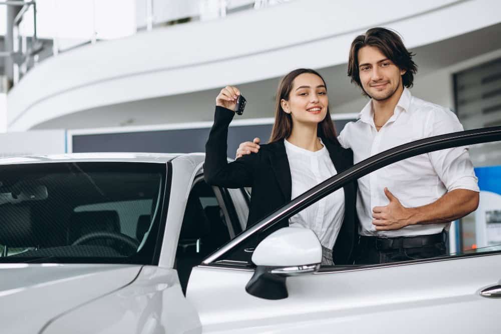 Couple Renting a Car