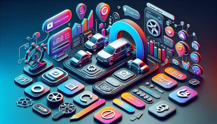 Modern car rental website interface with clear menus, vibrant vehicle images, and mobile-optimized design.